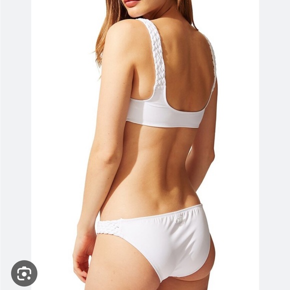 NWT Solid & Striped white braided Elle bikini top and bottom - Picture 2 of 6